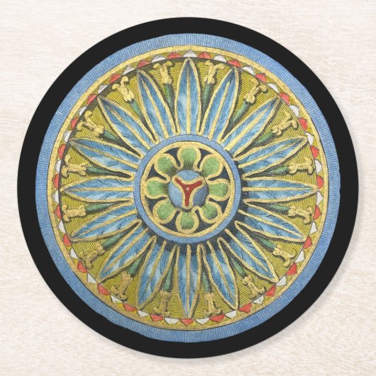 アンティーク建築用ロゼットNo. 2 ラウンドペーパーコースター (正面)