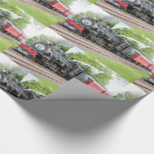 アンティーク復旧赤黒蒸気列車 ラッピングペーパー (角)