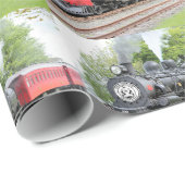 アンティーク復旧赤黒蒸気列車 ラッピングペーパー (ロールコーナー)