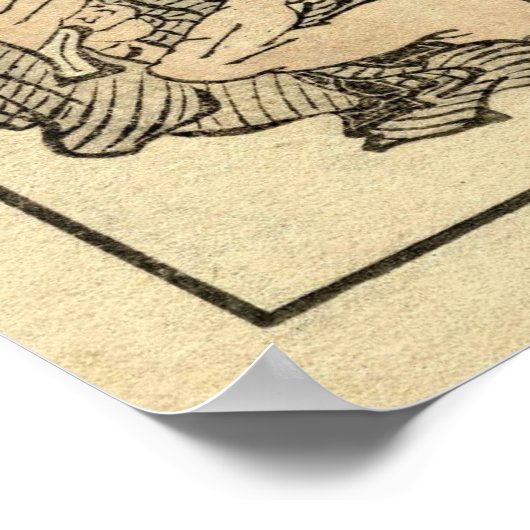 アンティーク忍者&サムライマンガby葛飾北佐 ポスター (角)