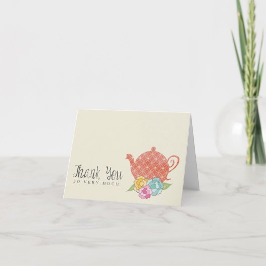 アンティーク急須の感謝を伝えるカード サンキューカード (正面)