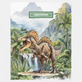 アンティーク恐竜パーソナライズされた毛布ボーイズギフト フリースブランケット