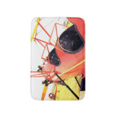 アンティーク戦闘機の二面赤い飛行機 バスマット (正面縦)