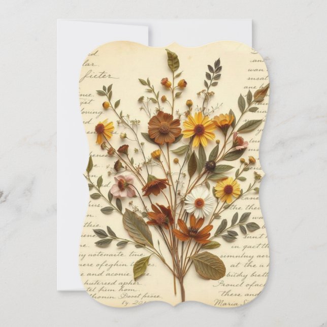 アンティーク押し花植物コラージュ | ヴィンタグ (正面)