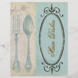 アンティーク文字レシピ分割線