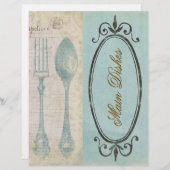 アンティーク文字レシピ分割線 (正面/裏面)