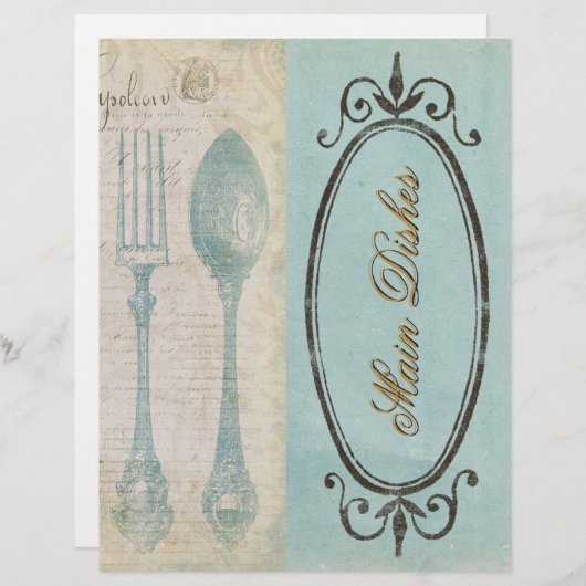 アンティーク文字レシピ分割線 (正面/裏面)