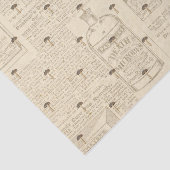 アンティーク新聞のデコパージュのきのこ 薄葉紙 (詳細)