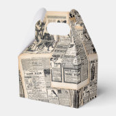 アンティーク新聞広告シートのデコページ フェイバーボックス (裏面サイド)