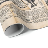 アンティーク新聞広告シートのデコページ ラッピングペーパー (ロールコーナー)