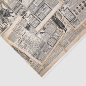 アンティーク新聞広告シートのデコページ 薄葉紙 (詳細)