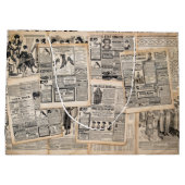 アンティーク新聞広告シート デコパージュ ラージペーパーバッグ (裏面)