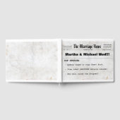 アンティーク新聞紙 ヴィンテージ ウェディング ゲストブック (全面)