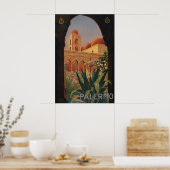 アンティーク旅行ポスターパレルモイタリア1920 ポスター (キッチン)