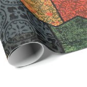 アンティーク日本のの花離れ，幾何フローラ ラッピングペーパー (ロールコーナー)