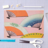 アンティーク日本のファン – クラフト用ティッシュペーパー 薄葉紙 (クラフト)