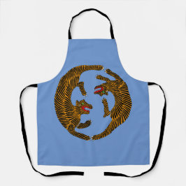 アンティーク日本のフォークアートタイガース エプロン