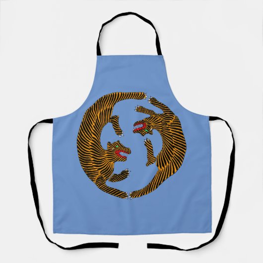 アンティーク日本のフォークアートタイガース エプロン (正面)