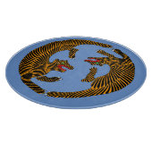 アンティーク日本のフォークアートタイガース カッティングボード (角)