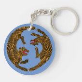 アンティーク日本のフォークアートタイガース キーホルダー (裏面)