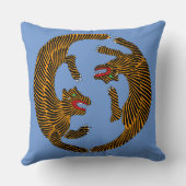 アンティーク日本のフォークアートタイガース クッション (裏面)