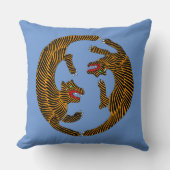 アンティーク日本のフォークアートタイガース クッション (正面)