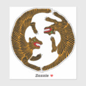 アンティーク日本のフォークアートタイガース シール (シート)