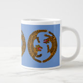 アンティーク日本のフォークアートタイガース ジャンボコーヒーマグカップ (右)