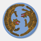 アンティーク日本のフォークアートタイガース マグネット (正面)