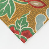 アンティーク日本のフローラプリント フリースブランケット (角)