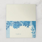 アンティーク日本のブルーさくらんぼブロッサム空白の プレイスカード (外部開封)