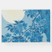 アンティーク日本のブルーさくらんぼブロッサム ゲストブック (裏面)