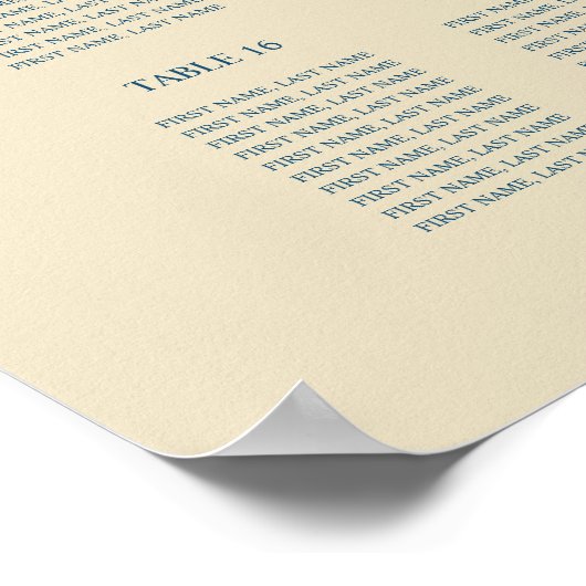 アンティーク日本のブルーさくらんぼ座席表 ポスター (角)