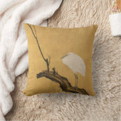 アンティーク日本のヘロンアウィローブランチプリント クッション (ブランケット)