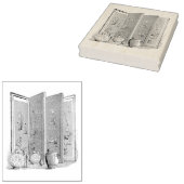 アンティーク日本のルーム仕切りラバーアートスタンプ ラバースタンプ (押印)