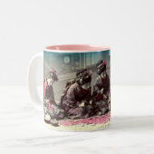 アンティーク日本の写真マグ ツートーンマグカップ (正面左)