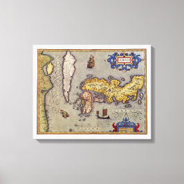 アンティーク日本の地図メルカトルとホンジウス キャンバスプリント