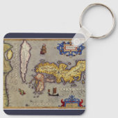 アンティーク日本の地図メルカトルとホンジウス キーホルダー (裏面)