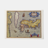 アンティーク日本の地図メルカトルとホンジウス ドアマット (正面)