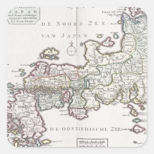 アンティーク日本の地図 1769 スクエアシール