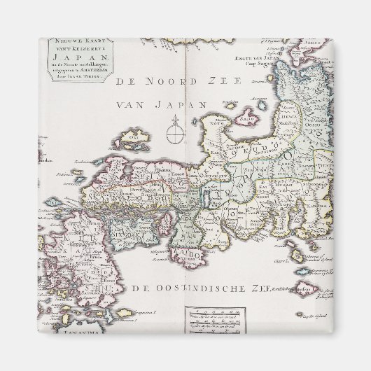 アンティーク日本の地図 | 1769 マグネット (正面)
