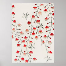 アンティーク日本の桜さくらんぼブロッサムウッドブロック