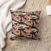 アンティーク日本の蝶レッド白黒 クッション (ブランケット)