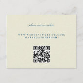 アンティーク日本の青い桜の花 エンクロージャーカード (裏面)