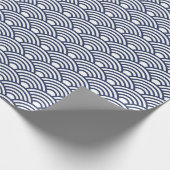 アンティーク日本の青海波 ラッピングペーパー (角)