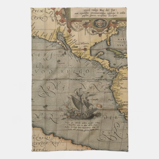 アンティーク旧マインスパイアップ(14)ラゲージタグ キッチンタオル (縦)