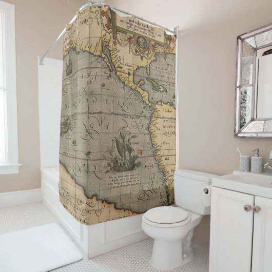 アンティーク旧マインスパイアップ(14)ラゲージタグ シャワーカーテン (インサイチュ)
