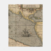 アンティーク旧マインスパイアップ(14)ラゲージタグ フリースブランケット (正面)