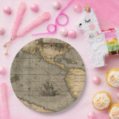 アンティーク旧マインスパイアップ(14)ラゲージタグ ペーパープレート (パーティー)