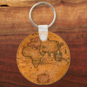 アンティーク旧ヴィンテージマップシリーズ鍵チェーン キーホルダー (正面)